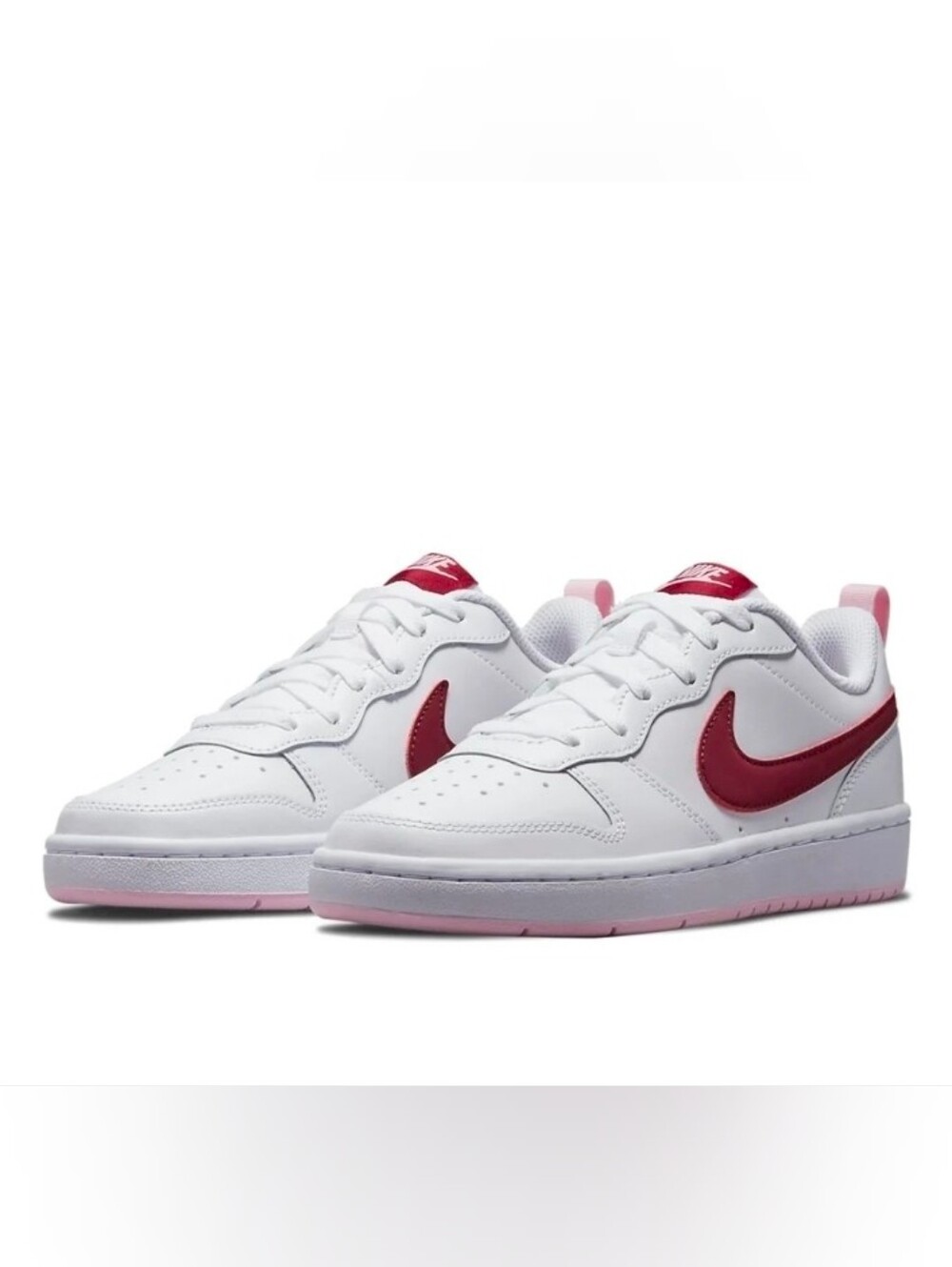 💎SOLD💎Nike Court Borough Low 2 (GS) – White/Dark Beetroot | Size 7Y - Picture 7 of 12